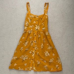 Yellow Floral Madewell Dress